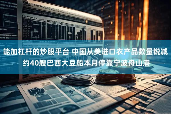 能加杠杆的炒股平台 中国从美进口农产品数量锐减 约40艘巴西大豆船本月停靠宁波舟山港