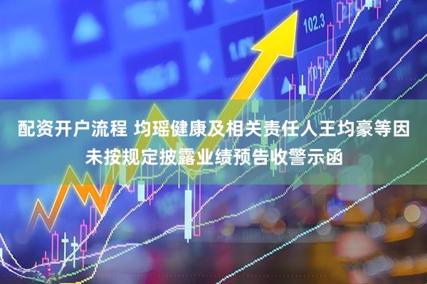 配资开户流程 均瑶健康及相关责任人王均豪等因未按规定披露业绩预告收警示函