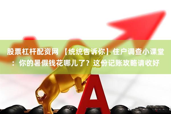 股票杠杆配资网 【统统告诉你】住户调查小课堂：你的暑假钱花哪儿了？这份记账攻略请收好